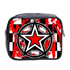 Star Checkerboard Splatter Mini Toiletries Bag (Two Sides) from ArtsNow.com Back