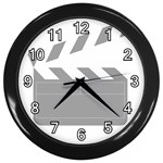 Black Clock Slate Face Wall Clock (Black)