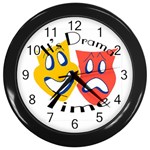 Drama Time Clock Wall Clock (Black)