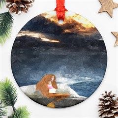 Stormy Twilight  Round Ornament (Two Sides) from ArtsNow.com Front