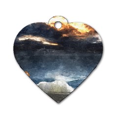 Stormy Twilight  Dog Tag Heart (Two Sided) from ArtsNow.com Back