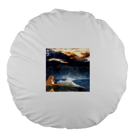 Stormy Twilight  18  Premium Round Cushion  from ArtsNow.com Back