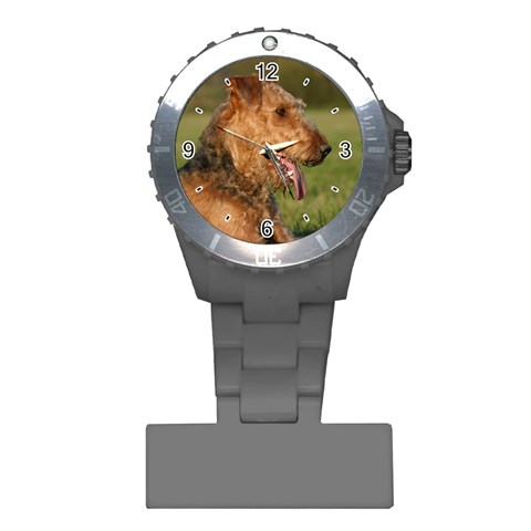 Use Your Dog Photo Airedale Terrier Nurses Watch from ArtsNow.com Front