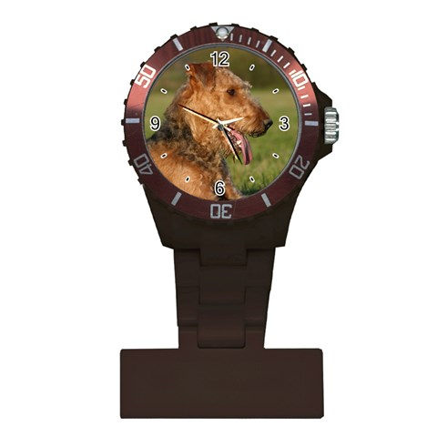 Use Your Dog Photo Airedale Terrier Nurses Watch from ArtsNow.com Front