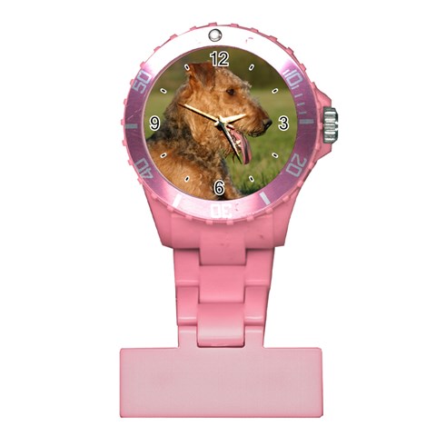 Use Your Dog Photo Airedale Terrier Nurses Watch from ArtsNow.com Front