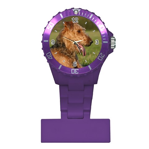 Use Your Dog Photo Airedale Terrier Nurses Watch from ArtsNow.com Front