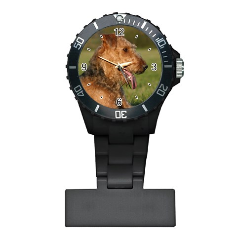 Use Your Dog Photo Airedale Terrier Nurses Watch from ArtsNow.com Front