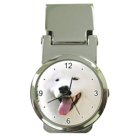 Use Your Photo American Eskimo Dog Money Clip Watch from ArtsNow.com Front