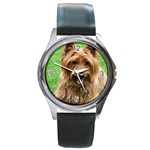 Use Your Dog Photo Australian Terrier Round Metal Watch