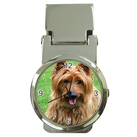 Use Your Dog Photo Australian Terrier Money Clip Watch from ArtsNow.com Front