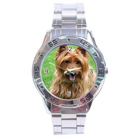 Use Your Dog Photo Australian Terrier Stainless Steel Analogue Men’s Watch from ArtsNow.com Front