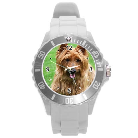 Use Your Dog Photo Australian Terrier Round Plastic Sport Watch Large from ArtsNow.com Front