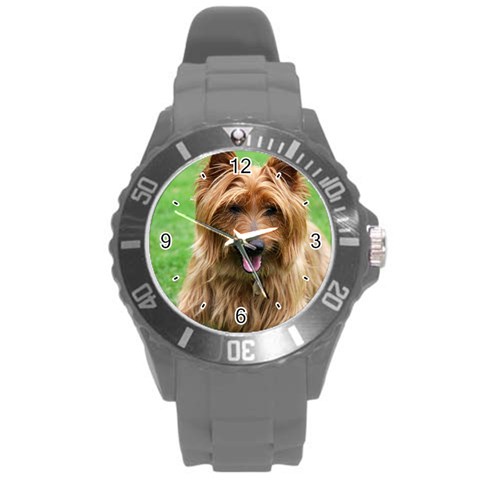 Use Your Dog Photo Australian Terrier Round Plastic Sport Watch Large from ArtsNow.com Front