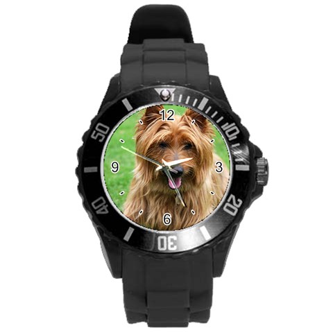 Use Your Dog Photo Australian Terrier Round Plastic Sport Watch Large from ArtsNow.com Front