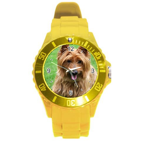 Use Your Dog Photo Australian Terrier Round Plastic Sport Watch Large from ArtsNow.com Front