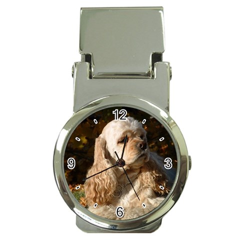 Use Your Dog Photo Cocker Spaniel Money Clip Watch from ArtsNow.com Front