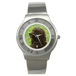 Use Your Dog Photo Irish Water Spaniel Stainless Steel Watch