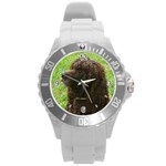 Use Your Dog Photo Irish Water Spaniel Round Plastic Sport Watch Large