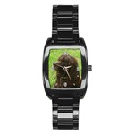 Use Your Dog Photo Irish Water Spaniel Men s Stainless Steel Barrel Analog Watch