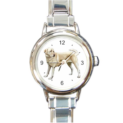 Use Your Dog Photo Labrador Round Italian Charm Watch from ArtsNow.com Front