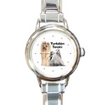 Yorkshire Terrier Yorkie Round Italian Charm Watch