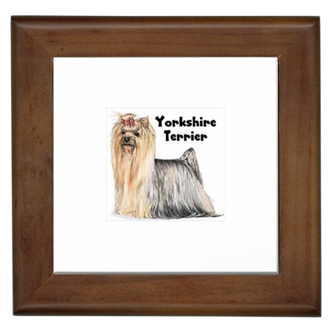 Yorkshire Terrier Yorkie Framed Tile from ArtsNow.com Front