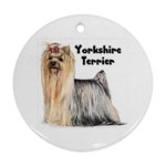 Yorkshire Terrier Yorkie Ornament (Round)