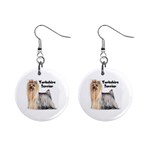 Yorkshire Terrier Yorkie 1  Button Earrings