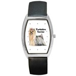 Yorkshire Terrier Yorkie Barrel Style Metal Watch