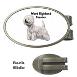 West Highland Terrier Westie Money Clip (Oval)