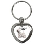 West Highland Terrier Westie Key Chain (Heart)