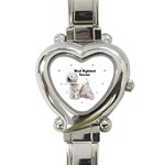 West Highland Terrier Westie Heart Italian Charm Watch