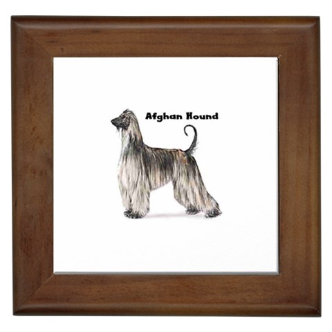 Afghan Hound Framed Tile from ArtsNow.com Front