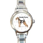 Airedale Terrier Round Italian Charm Watch