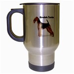 Airedale Terrier Travel Mug (Silver Gray)