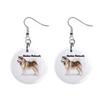 Alaskan Malamute 1  Button Earrings