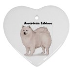 American Eskimo Ornament (Heart)