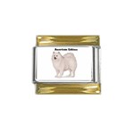 American Eskimo Gold Trim Italian Charm (9mm)