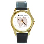 American Eskimo Round Gold Metal Watch