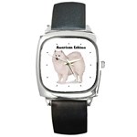 American Eskimo Square Metal Watch