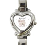 American Eskimo Heart Italian Charm Watch