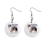 Australian Shepherd 1  Button Earrings