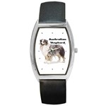 Australian Shepherd Barrel Style Metal Watch