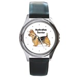 Australian Terrier Round Metal Watch