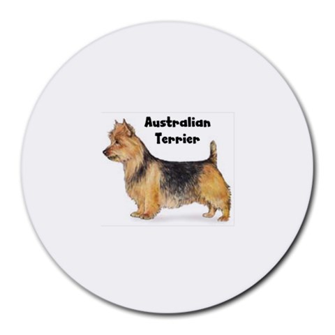 Australian Terrier Round Mousepad from ArtsNow.com Front