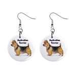 Australian Terrier 1  Button Earrings