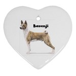 Basenji Ornament (Heart)