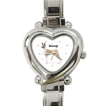 Basenji Heart Italian Charm Watch