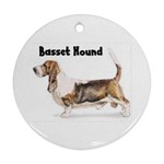 Basset Hound Ornament (Round)