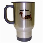 Basset Hound Travel Mug (Silver Gray)